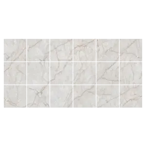 "Tiles Sticker - Hnedé línie / Sada 24 kusov