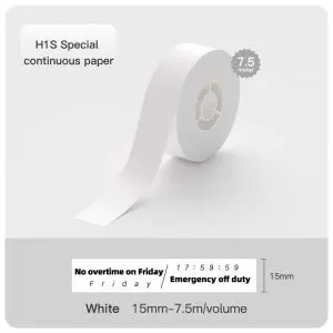 NIIMBOT Etikety Nálepky H1S / 15mm - 7.5 metrov / Biela