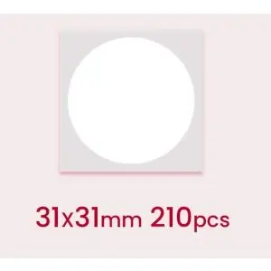 NIIMBOT Etikety Nálepky Serie B 31mm / 210 ks / Biela / Okrúhla