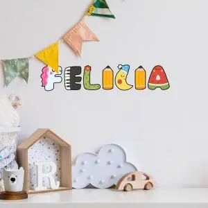 Detská Farebná Prispôsobená Nástenná Nálepka