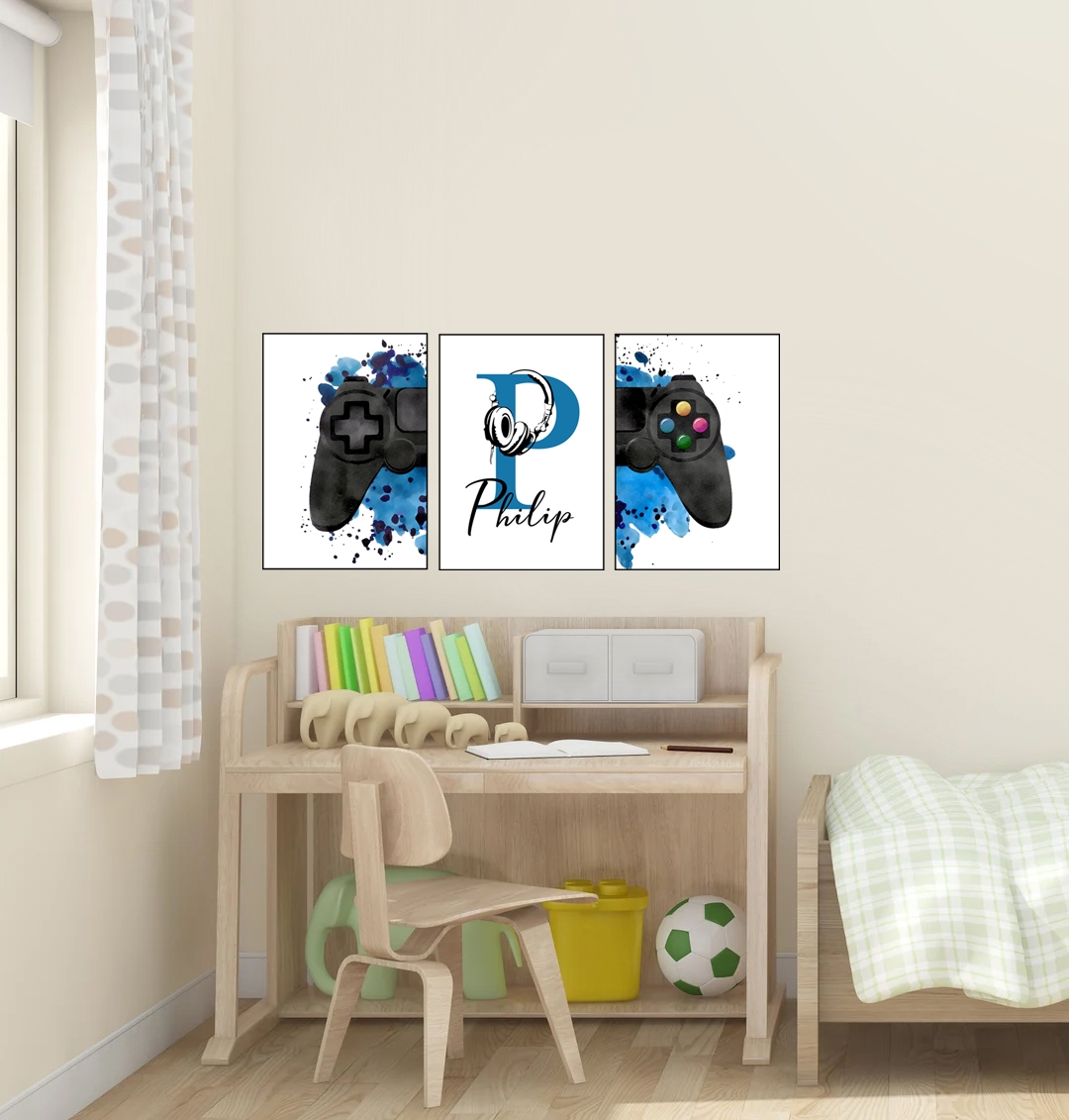Plagáty - PlayStation / Hranie / Personalizované / Súprava 3