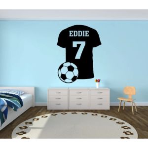 Nálepka na stenu -  Futbalový dres  / Personalizované  Meno a Číslo