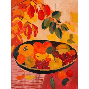 Plagát - Jesenná Miska s Ovocím