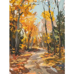 Plagát - Jesenná Lesná Cesta