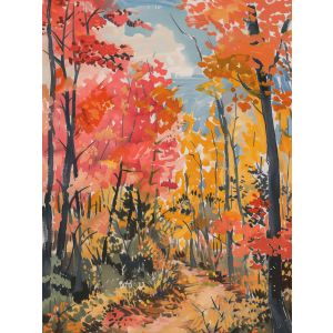 Plagát - Jesenná Lesná Scéna