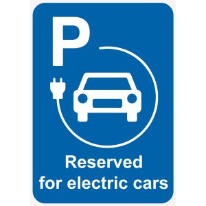 Nálepka - Vyhradené pre elektromobily