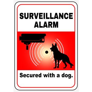 Nálepka - Bezpečnostný Alarm Strážené Psom