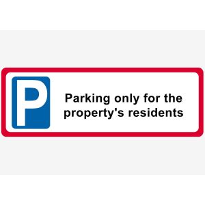 Sticker - Parkovanie Len pre Rezidentov