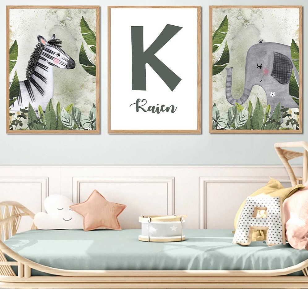 Plagáty - Zebra a Slon / Osobné / Sada 3 kusy
