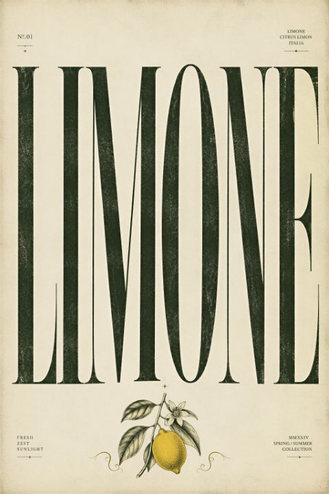 Plagát - Limone Vintage Art