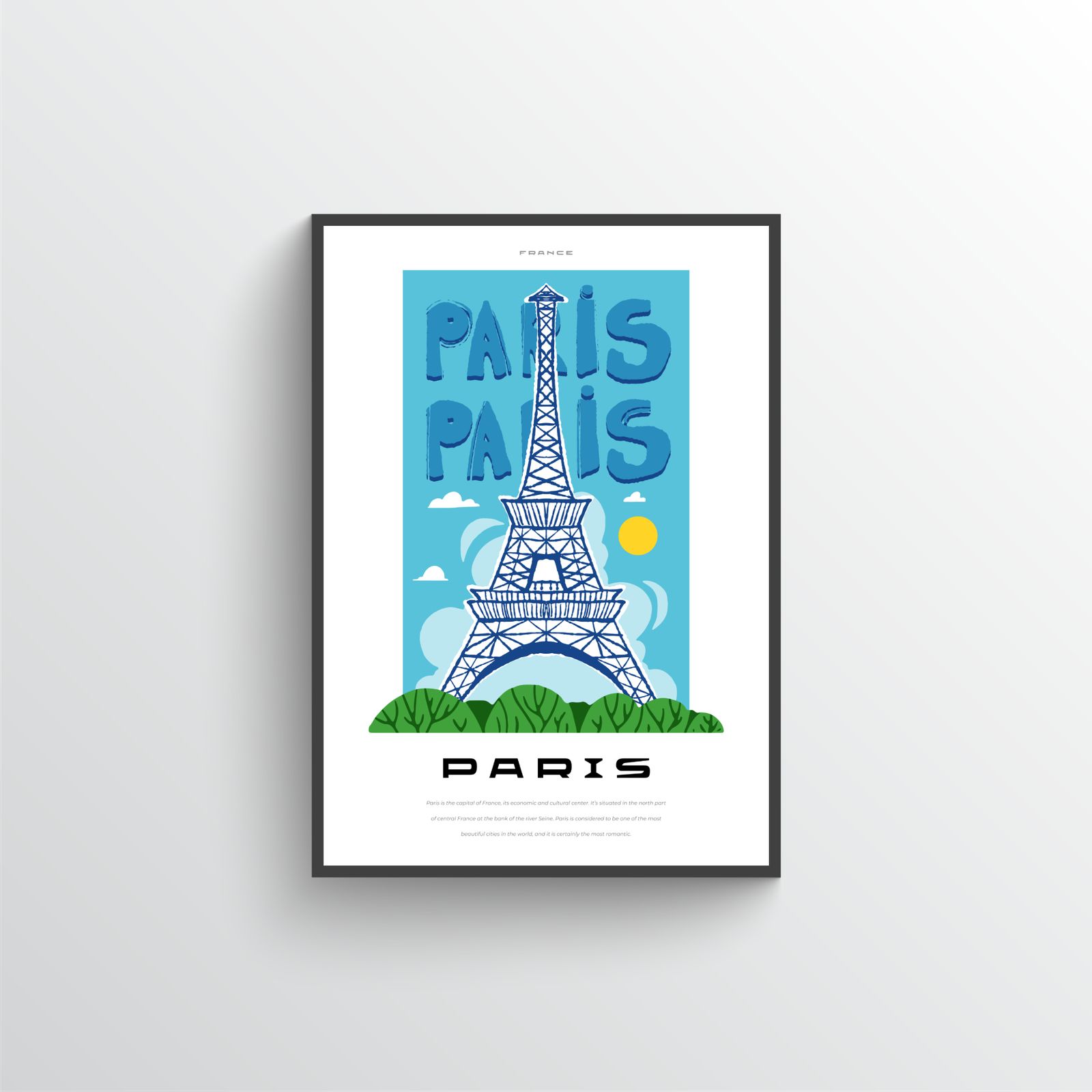 Plagát Eiffelova Veža Paríž