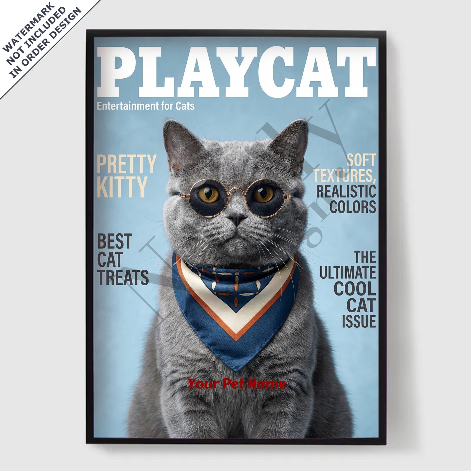 Personalizovaný plagát - Časopis PlayCat - AI plagát
